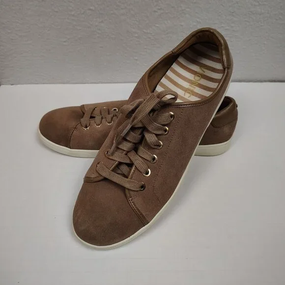Vionic Sunny Brinley Brown Suede Sneakers Womens 10 - Picture 2 of 11